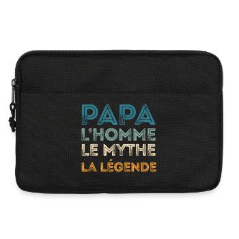 Papa Homme Mythe Légende - Sacoche pour ordinateur portable 13 pouces - noir - Devant