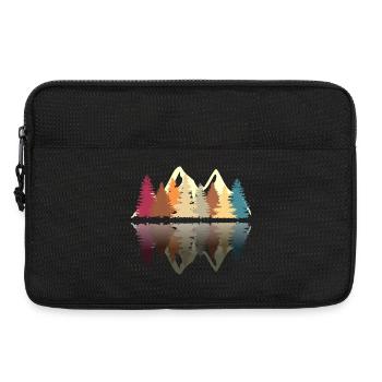 Wald am See T-Shirt im Retro Look - Laptoptasche 13" - Schwarz - Vorne
