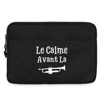 trompette, jouer de la trompette, trompettiste - Sacoche pour ordinateur portable 13 pouces - noir - Devant