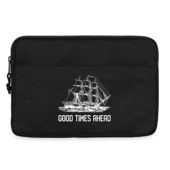 Segelschiff - Gute Zeiten vor uns - Laptoptasche 13" - Schwarz - Vorne