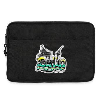 Berlin Schriftzug Graffiti - Laptoptasche 13" - Schwarz - Vorne