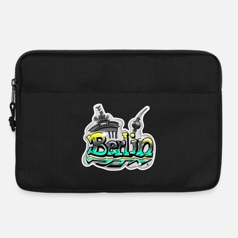 Berlin Schriftzug Graffiti - Laptoptasche 13" - Schwarz
