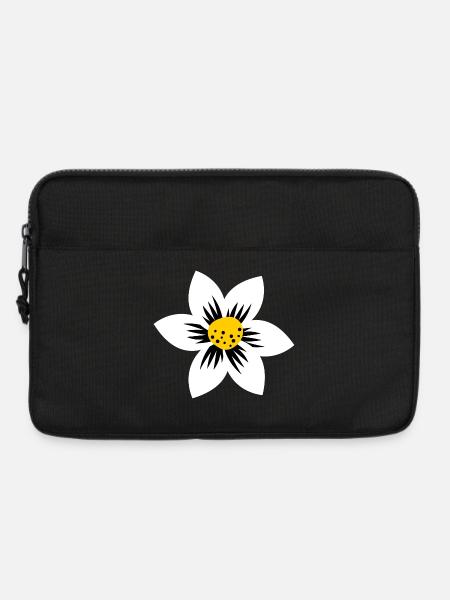 Flower Power - Laptoptasche 13" - Schwarz