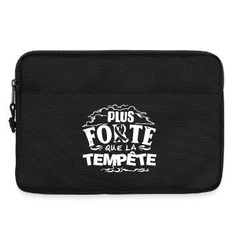 Plus forte que la tempête - Sacoche pour ordinateur portable 13 pouces - noir - Devant