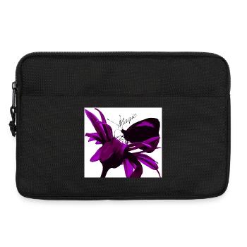Magische Lilie in Violett - Laptoptasche 13" - Schwarz - Vorne