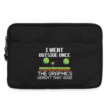 Ich war einmal beim Pixel-Meme draußen - Laptoptasche 13" - Schwarz - Vorne