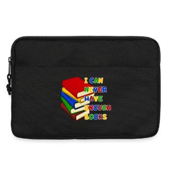 Man kann nie zu viele Bücher haben # - Laptoptasche 13" - Schwarz - Vorne