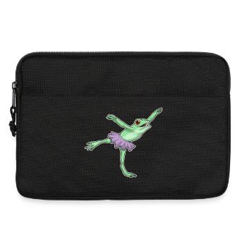 Danse de ballet de la ballerine grenouille - Sacoche pour ordinateur portable 13 pouces - noir - Devant