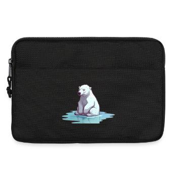 Ours polaire sans glace Changement climatique - Sacoche pour ordinateur portable 13 pouces - noir - Devant