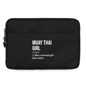 Muay Thai Girl Funny Quote - Laptop bag 13" - black - Front