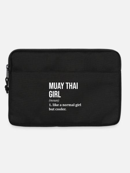 Muay Thai Girl Funny Quote - Laptop bag 13" - black