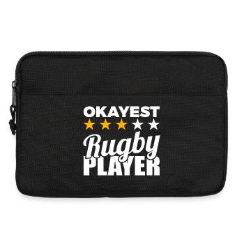 Funny rugby player - Laptop bag 13" - black - Front