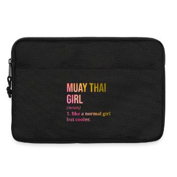 Muay Thai Girl Funny Quote - Laptop bag 13" - black - Front
