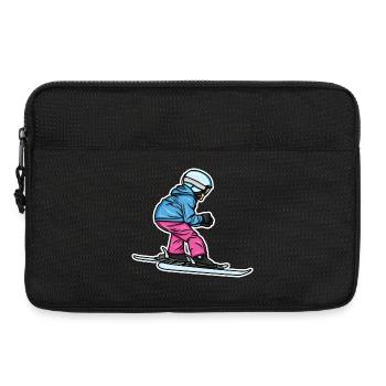 Petit skieur - Sacoche pour ordinateur portable 13 pouces - noir - Devant