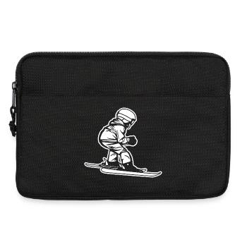 Drôle de petit skieur - Sacoche pour ordinateur portable 13 pouces - noir - Devant