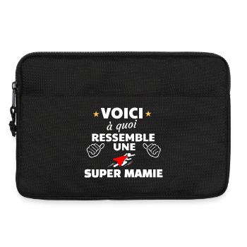 Hommage à la Super Mamie Humoristique - Sacoche pour ordinateur portable 13 pouces - noir - Devant