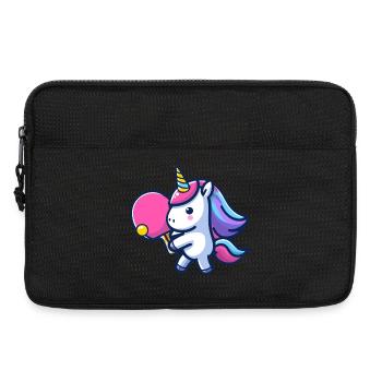 Licorne Licorne avec raquette de tennis de table pour - Sacoche pour ordinateur portable 13 pouces - noir - Devant