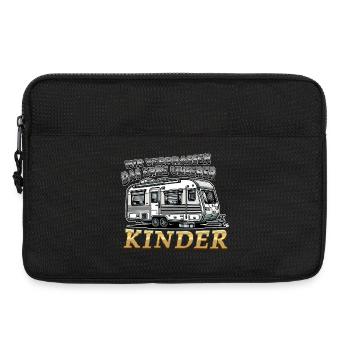 Das Erbe unserer Kinder Lustiger Spruch Wohnwagen - Laptoptasche 13" - Schwarz - Vorne