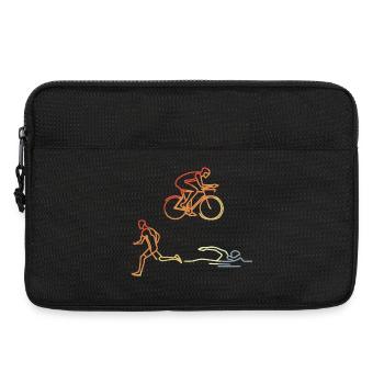 Triathlète vintage - Sacoche pour ordinateur portable 13 pouces - noir - Devant