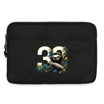 30 Jahre Faultier 30. Geburtstag Geschenk - Laptoptasche 13" - Schwarz - Vorne