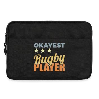 Average rugby player - Laptop bag 13" - black - Front
