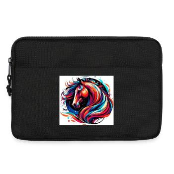 Pferd - Laptoptasche 13" - Schwarz - Vorne