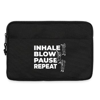 Inhale, exhale, pause, repeat - Laptop bag 13" - black - Front
