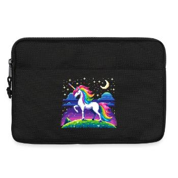 Zauberwelt des Einhorns - Laptoptasche 13" - Schwarz - Vorne