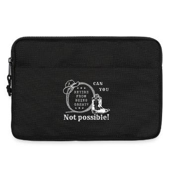 Vom großartig sein pensionieren? Nicht möglich. - Laptoptasche 13" - Schwarz - Vorne