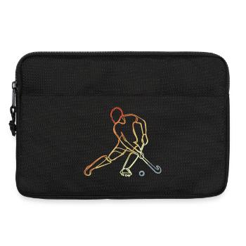 Croquis de hockey sur gazon vintage - Sacoche pour ordinateur portable 13 pouces - noir - Devant