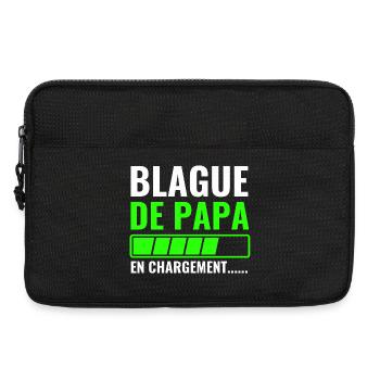 Blague de papa en chargement - Sacoche pour ordinateur portable 13 pouces - noir - Devant