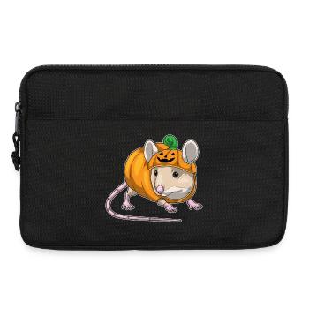 Mouse Halloween Pumpkin - Laptop bag 13" - black - Front