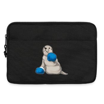 Seehund Boxer Boxhandschuhe Boxen - Laptoptasche 13" - Schwarz - Vorne