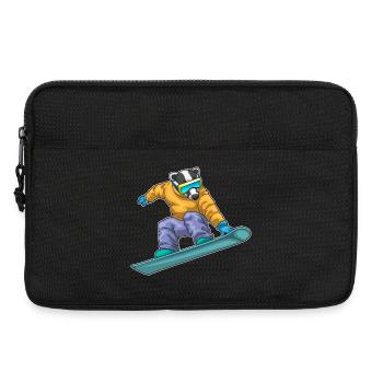 Dachs Snowboarder Snowboard - Laptoptasche 13" - Schwarz - Vorne