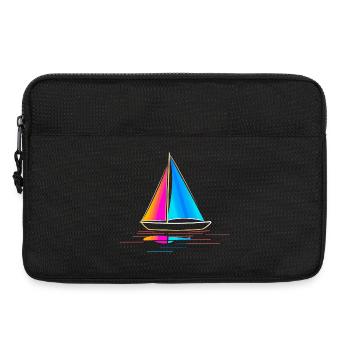 Vintage Sailboat Drawing - Laptop bag 13" - black - Front