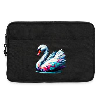 Polygonal Swan - Laptop bag 13" - black - Front