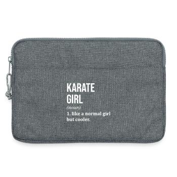 karaté - Sacoche pour ordinateur portable 13 pouces - gris chiné - Devant