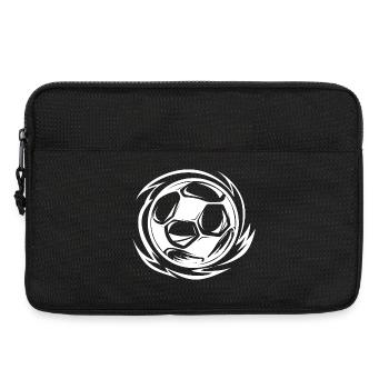 Dessin de football - Sacoche pour ordinateur portable 13 pouces - noir - Devant