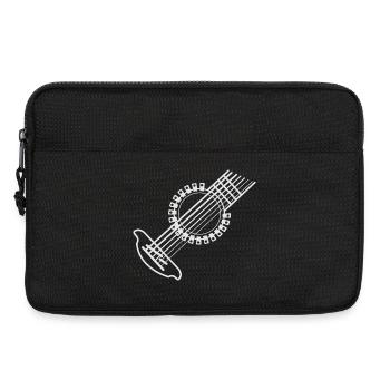 Musicien guitare - Sacoche pour ordinateur portable 13 pouces - noir - Devant