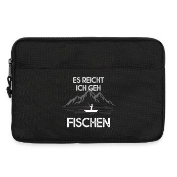Es reicht, ich geh fischen – lustiger Angelspruch - Laptoptasche 13" - Schwarz - Vorne