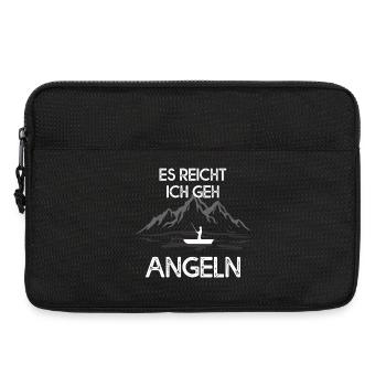 Es reicht, ich geh Angeln - Laptoptasche 13" - Schwarz - Vorne