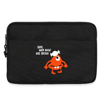 Monster süß niedlich Zucker Comic coole Sprüche - Laptoptasche 13" - Schwarz - Vorne