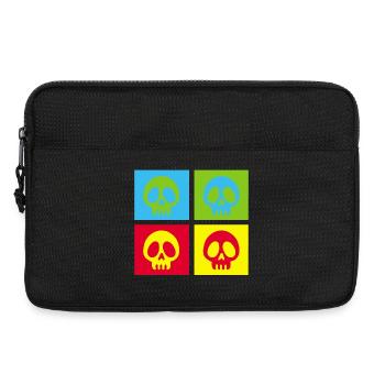 Pop art manga skull - Laptop bag 13" - black - Front