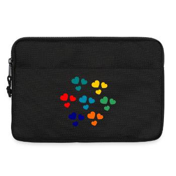 COEUR. NOËL. COUPLE. SAINT VALENTIN. JUST MARRIED. - Sacoche pour ordinateur portable 13 pouces - noir - Devant