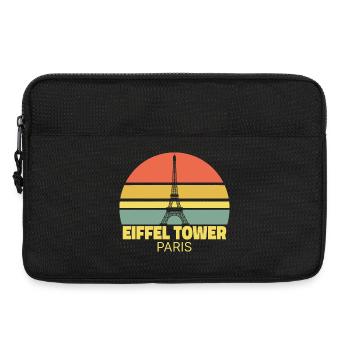 Eiffelturm Paris Retro Silhouette - Laptoptasche 13" - Schwarz - Vorne