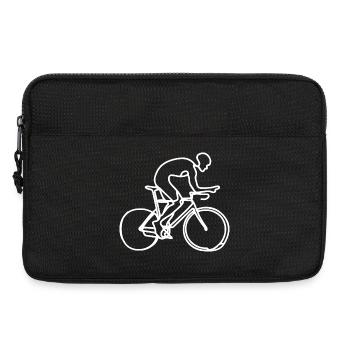 Cyclist Graphic - Laptop bag 13" - black - Front