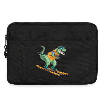 Tyrannosaurus Skier Sports d’hiver - Sacoche pour ordinateur portable 13 pouces - noir - Devant