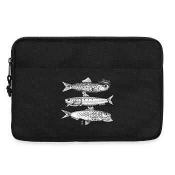 3 Poissons - blanc - Sacoche pour ordinateur portable 13 pouces - noir - Devant