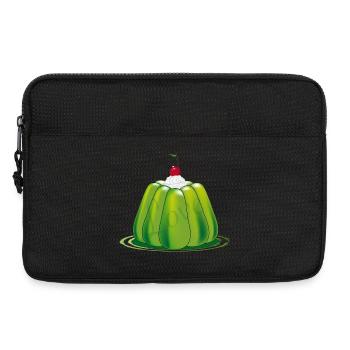 Green Jelly – Stylized Retro Dessert - Laptop bag 13" - black - Front