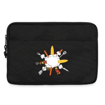 Explosion du gril – motif comique pour les vrais gars - Sacoche pour ordinateur portable 13 pouces - noir - Devant